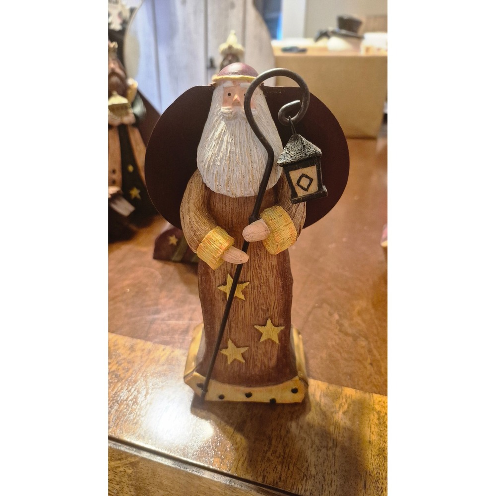 Rustic Nativity Set 9 Piece Folk Art Christmas Nativity Scene Farmhouse Holiday - Picture 9 of 16